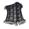 Black Sexy Floral Lace Underbust Corset M1830