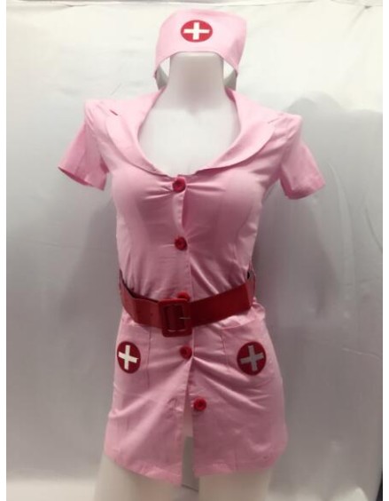 Pink/White Naughty Nurse Costume M6178