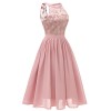 Elegant Wedding Chiffon Halter Women Party Summer Dress Casual CD1645