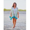 Embroidered V Neck Beach Dress M5319