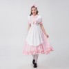 Halloween Farm Checked Lace Oktoberfest Costume Maid Master Dress YM0925