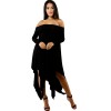 Summer Bohemian White Irregular Beach Dress 8206