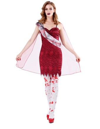 Vampire Halloween cosplay female zombie Dress M40713