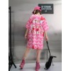 Women Summer Cartoon Print T-Shirts Dress M8341