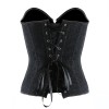 New Black Shiny Boned Overbust Corset M1402