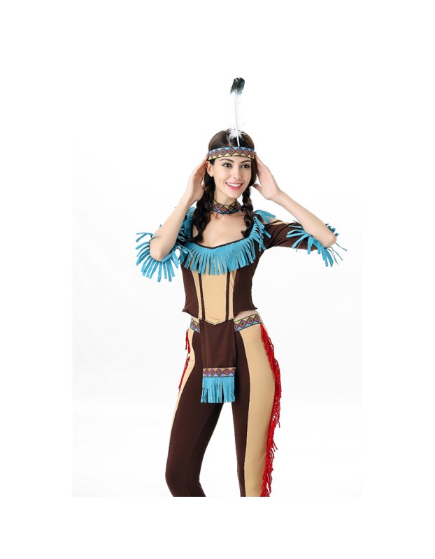 Women Costume Indian Native Savage Cosplay Masquerade Costume MS40201