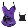 purple color sexy cotton straps corset m1936B