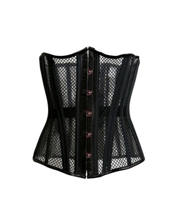 Black Sexy Steel Bones Mesh Underbust Corset M1320