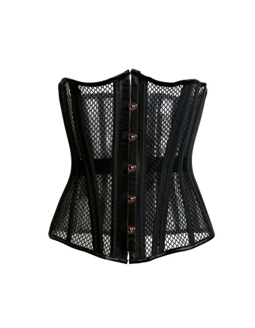 Black Sexy Steel Bones Mesh Underbust Corset M1320