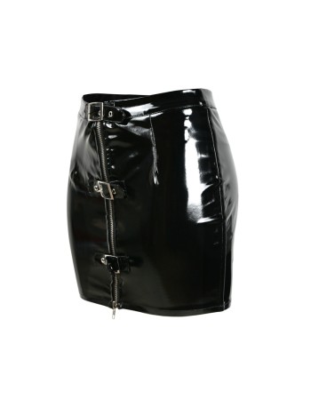 Fashion Leather Pencil Skirt With Zipper M343