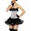 sexy white polka dot corset with mini skirt m1808F