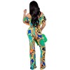 Summer Women Boho Casual Loose Ruffle Off Shoulder Jumpsuit M8605