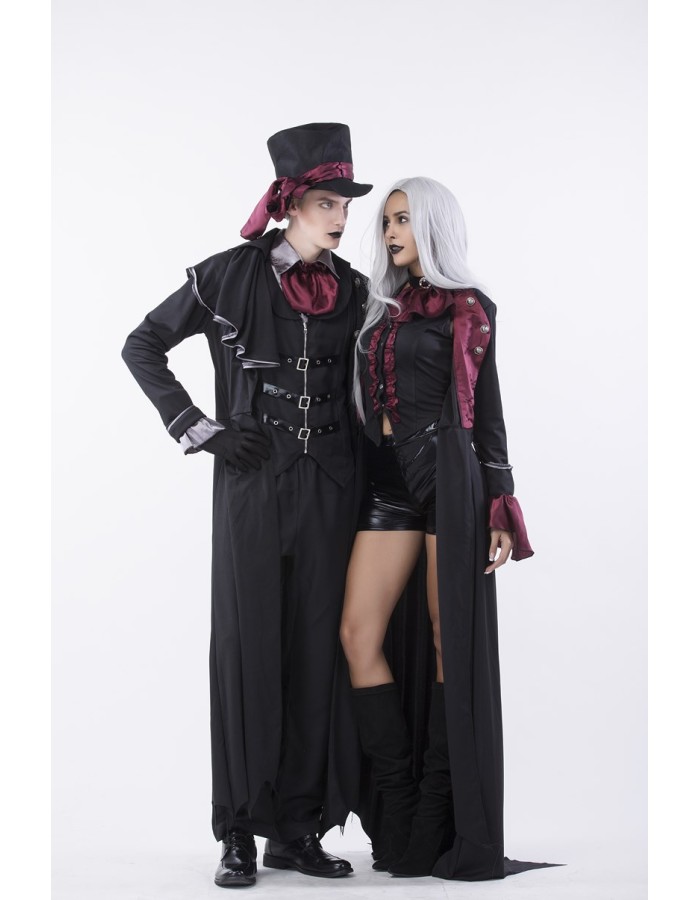 6 Pcs High Quality Gothic Halloween Party Costume for Men m40356