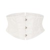 Black Embossed Jacquard Short Torso Underbust Corset Waist Slimming Shaperwear Belt 22067