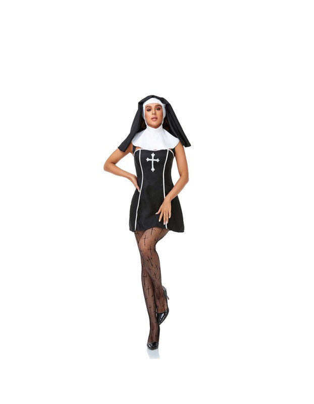 Halloween Virgin Mary Nun Costume Priest Cosplay Dance Costume DL2031