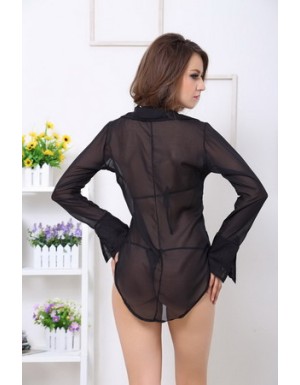 Sexy Black T-shirt Lingerie M3575b