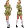 Yellow Plaid Halloween Cosplay Schoolgirl Uniform Set  M40655