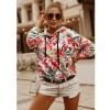 Coat Jacket Floral Print Long-Sleeved Pullover Casual Women Hoodies Fashionable LQ156