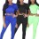 Summer Casual Two 2 Piece Sportswear Tracksuit Set M8469