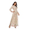 Lace Embroidery Ladies Partyl Dubai Sweet Flower Mesh Dress Women 21002