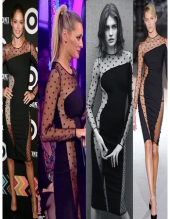 2014 Women Fashion Show Night Club Wear Bandage Bodycon Dress M3789