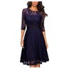 Women Lace Middle Sleeve Casual sexy Dress 2017 Party Dress