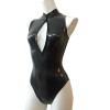 Sexy Women Faux Leather Catsuits Comic Teddy Lingerie M7329