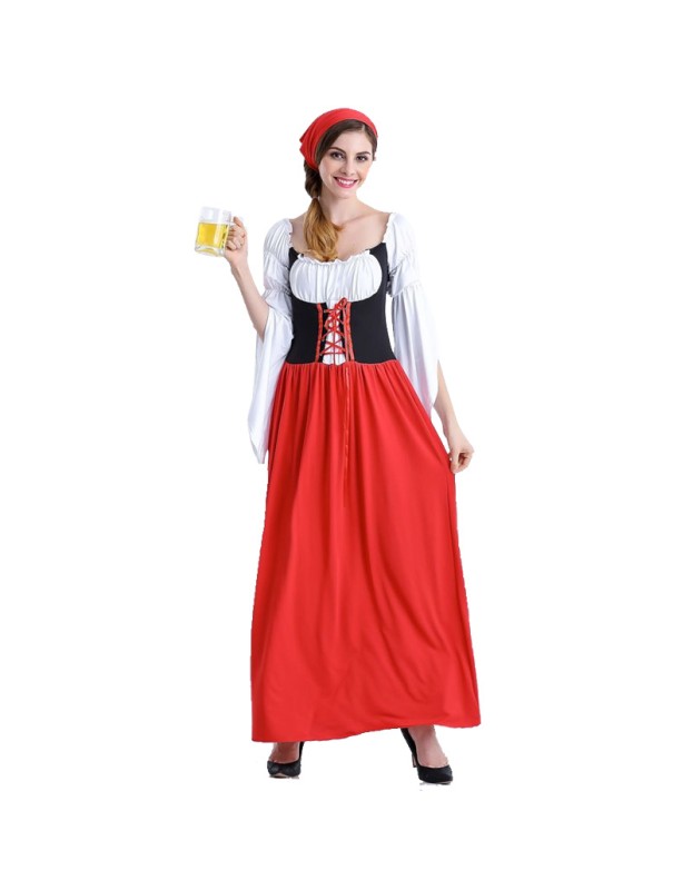 Sexy Maid Long Dress M4987