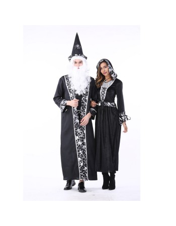 Couples Dressed As Skeleton Reaper Vampire Cosplay Witch Costumes Halloween SM40367