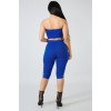 Sexy off shoulder Two Piece Set Crop Top Shorts Pants Sets m8236