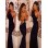 Sexy women black long bandage dress M30002