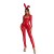 Red with headwear 
