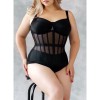 Slim Fit Strap Adjusting Rubber Bone French With Gauze Breathable Corset WK2320