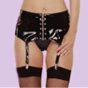 Sexy faux leather outfit 2 pieces set M7018