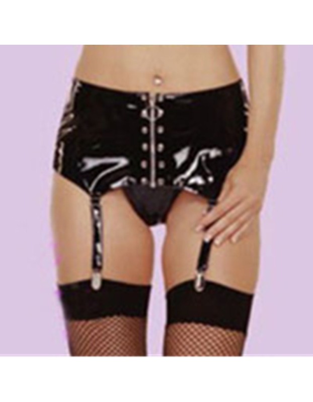 Sexy faux leather outfit 2 pieces set M7018