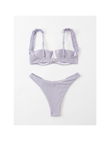 Plus Size Bra Beautiful Women Bikinis Set Sexy Lace Solid Color Swimsuit Set A2213