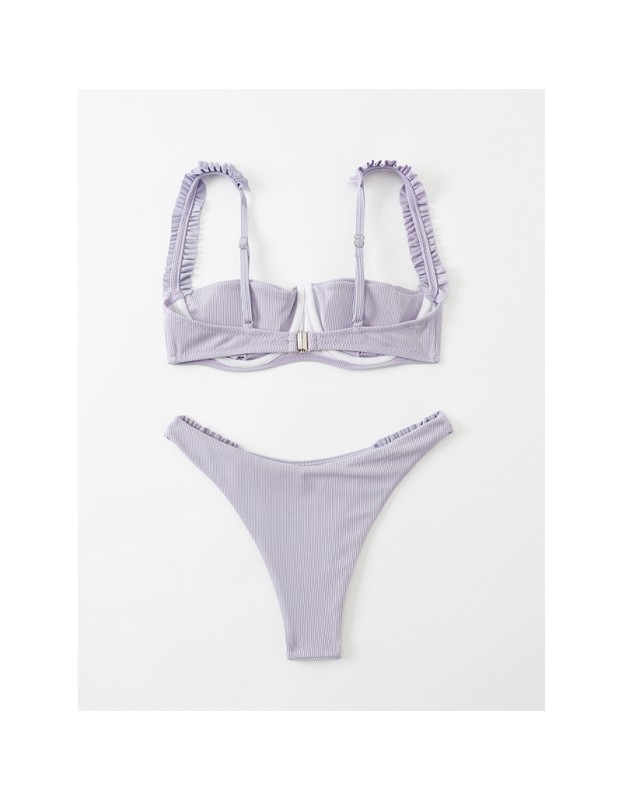 Plus Size Bra Beautiful Women Bikinis Set Sexy Lace Solid Color Swimsuit Set A2213