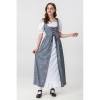 Square Collar Tie Horn Sleeve Swing Skirt Stage Performance Dress YM0916