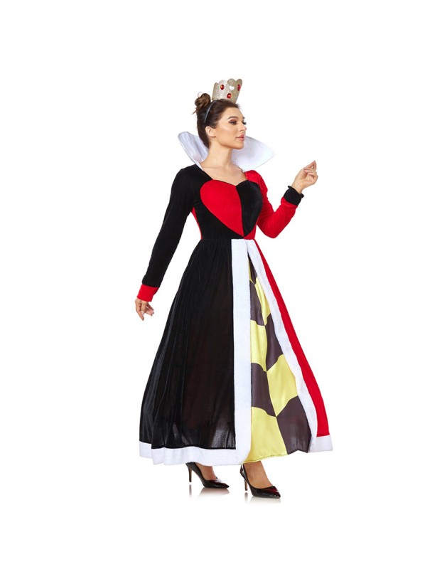Halloween Cosplay Queen Of Hearts Dress Poker Party Performance Costume SM20282