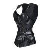 3 Colors Gothic Deluxe Corset 5pc set including Shawl, waist hanging bag, waist strap. T pants