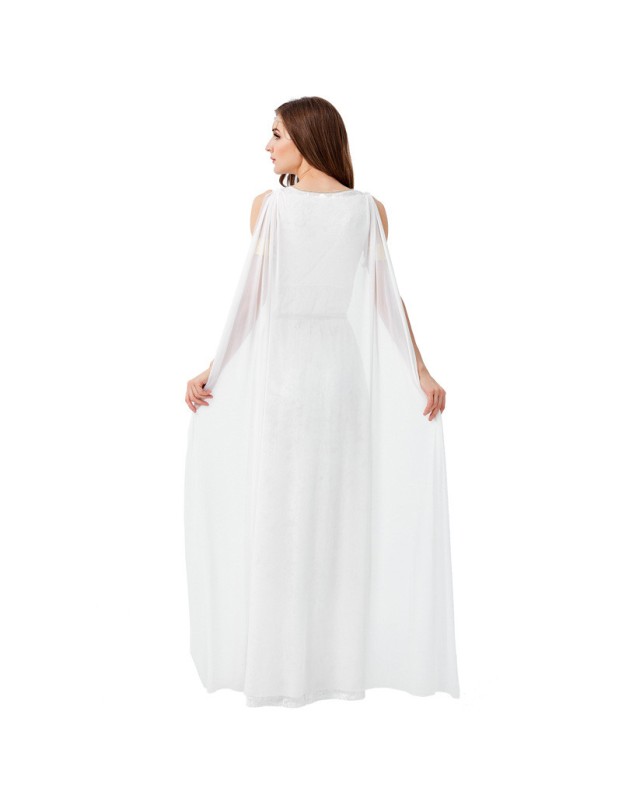 Medieval Egyptian Queen Cleopatra Cosplay White Sexy Halloween Costumes M40765