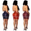 Bead Piece Halter V-neck Clothes Sexy Club Ladies Dress X5000