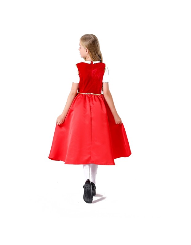 Halloween Children's Dress Girl Little Red Riding Hood  Coak Witch Dress YM5614