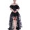Shapewear Set Skirt Breast Holding Lace Short Sleeve Peplum Court Corset Dress WK2276A
