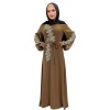 Moslem Women Dress Scarf Party Evening Elegance Plus Size Lace Waist Dress 20373