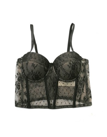 Chest Lace Mesh Gauze Perspective Costume Waist Top Sexy Vest KN8260