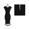 Yong Girl Fashion Sleeve Black Mermaid Sexy Dress M30213