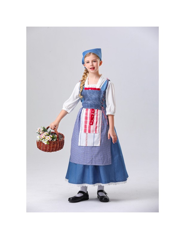 Manor Maid Costume Vintage Garden Maid Long Skirt Show Beer Costume YM0923
