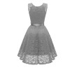 Big Swing Mesh Sexy Women Lace Modest  V-Neck Evening Dresses CD1592