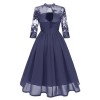 Chiffon See Through Night Sexy Clubwear Bridesmaid Embroidery Dress CD1661
